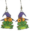halloween frog earrings